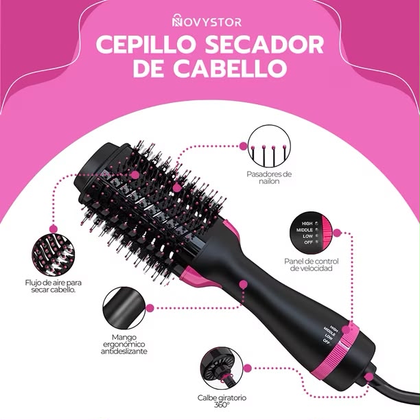 Cepillo Secador y Alisador de Pelo 3 en 1